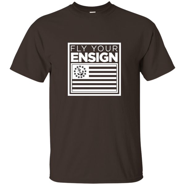 “Know Your Boat” – Ensign - White on Dark Custom Ultra Cotton T-Shirt