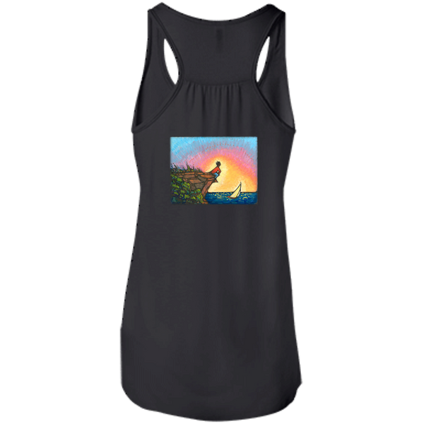 "The Adventurer" - printed on the back – Bella+Canvas Flowy Racerback Tank